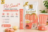 Creamy Cat Treat Sticks – Chicken, Beef & Tuna Flavors | 5 Sticks × 15g (75g)