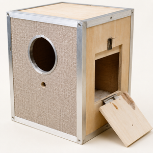 Wooden Bird Breeding Box & Nesting House for Finches, Java & Budgies