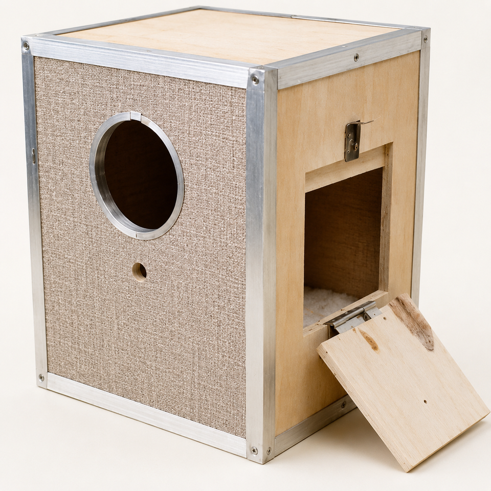 Wooden Bird Breeding Box & Nesting House for Finches, Java & Budgies