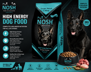 Pet NOSH High Energy Dog Food 3KG – Complete & Balanced Nutrition for All Breeds