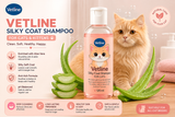 Vetline Silky Coat Cat Shampoo 120ml – Aloe Vera Anti-Itch Formula for Cats & Kittens