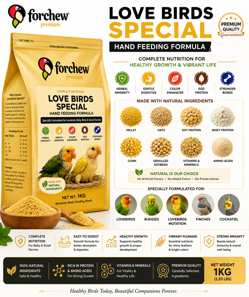Forchew Premium Love Birds Special Hand Feeding Formula