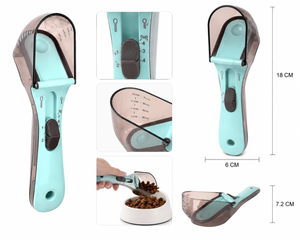 Adjustable Pet Food Measuring Scoop – Portion Control Feeding Cup for Dogs, Cats & Birds