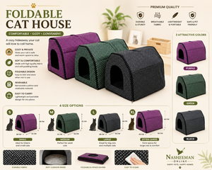 Foldable Cat House – Soft & Cozy Pet Bed
