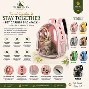 Pet Carrier Backpack – Transparent Travel Backpack for Cats & Small Dogs