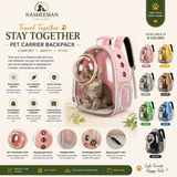 Pet Carrier Backpack – Transparent Travel Backpack for Cats & Small Dogs