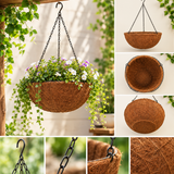 Hanging Coco Coir Basket Planter with Chains
