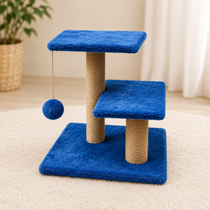Premium Three-Level Cat Scratching Tree with Hanging Toy