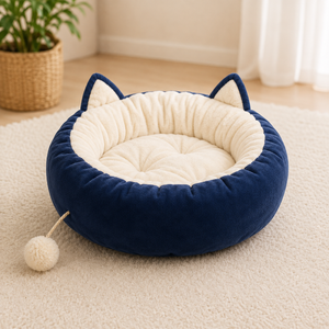 Deluxe Velvet Cat Bed – Ultra Soft Washable Pet Cushion