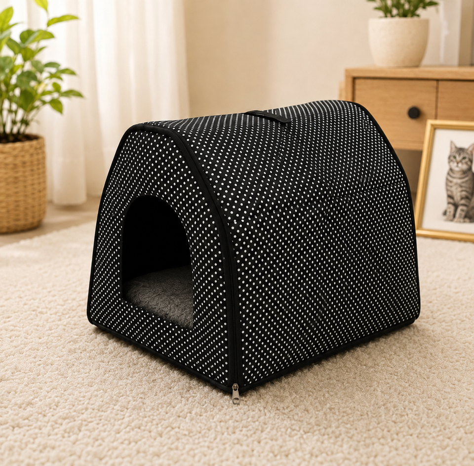 Foldable Cat House – Soft & Cozy Pet Bed