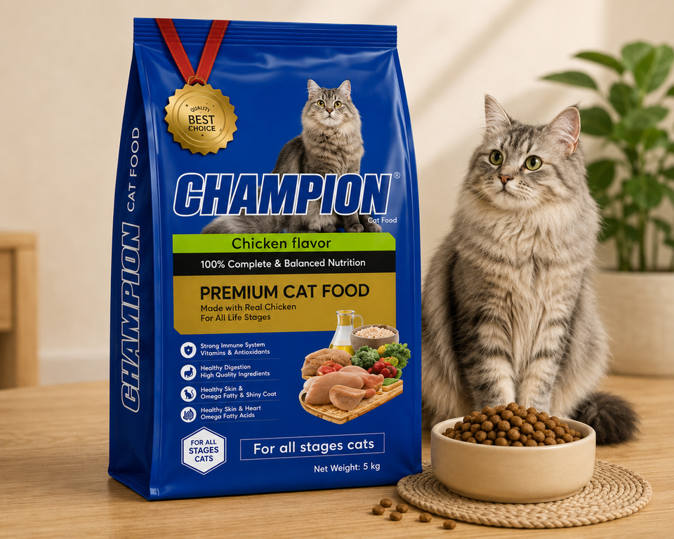 Champion Premium Cat Food – Chicken Flavor (5kg)