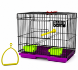 Small Bird Cage with Free Swing – Complete Cage Set for Finches, Budgies & Small Birds