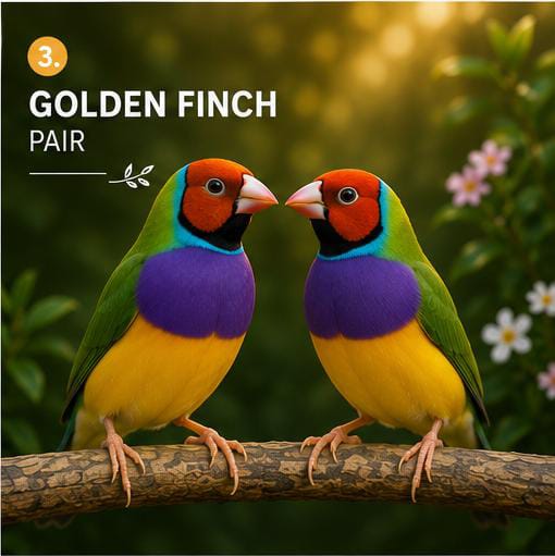 Gouldian Finch Pair